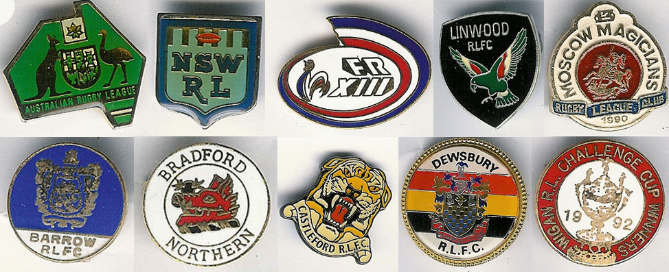 BRADFORD NORTHERN RETRO RUGBY LEAGUE  PIN BADGE 