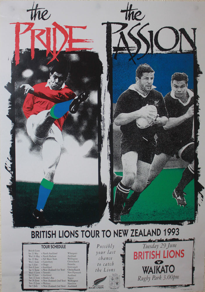 Vintage travel advertising poster reproduction. Rugby at Twickenham by Tram 