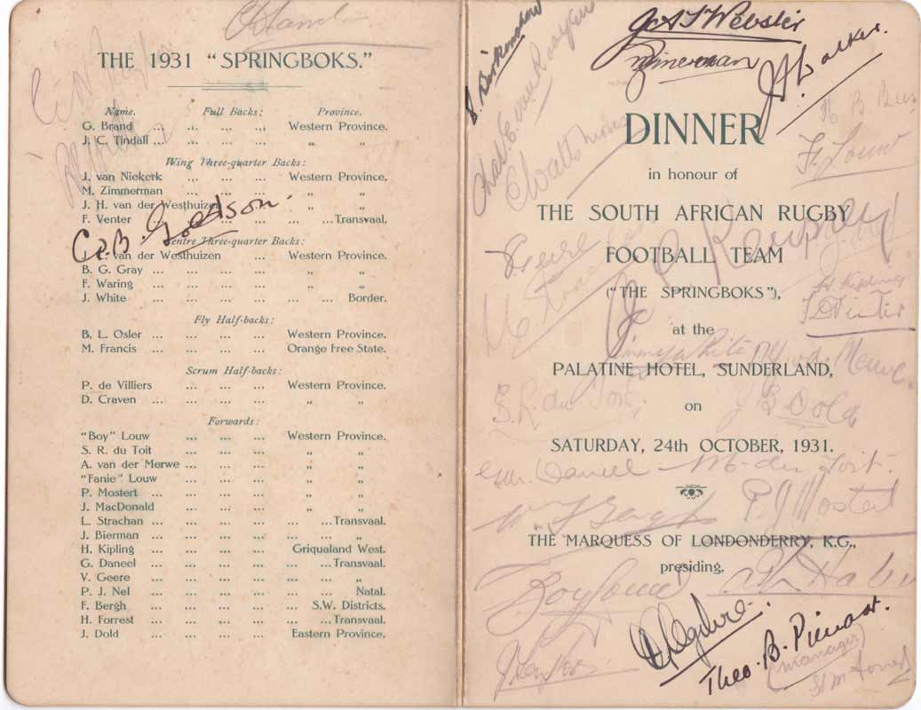 menu card front