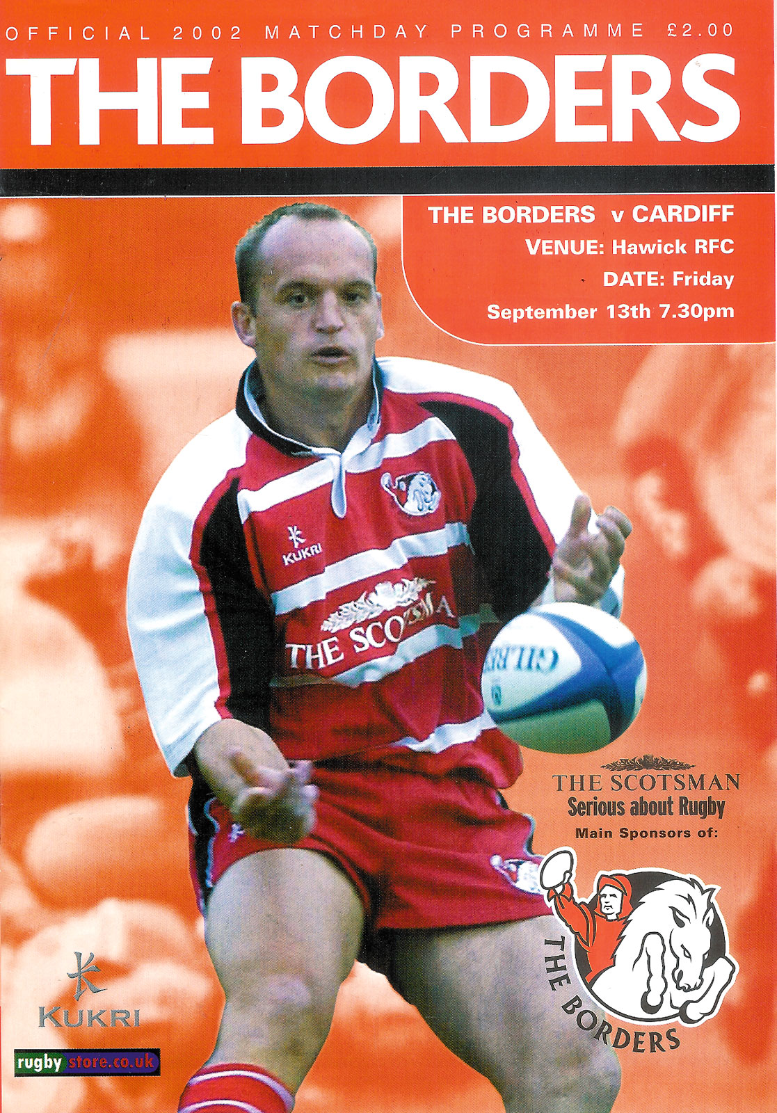 SCOTTISH DISTRICT RUGBY PROGRAMMES - Edinburgh, Glasgow, Borders etc